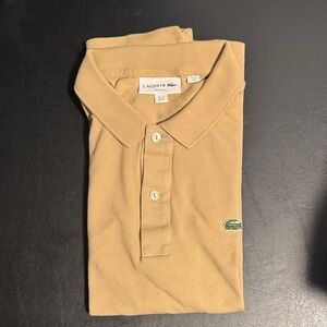 Lacoste Beige Polo with Green Logo